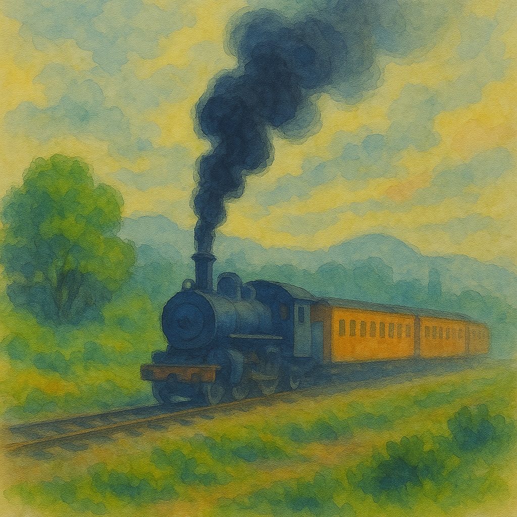 Painted valley landscape